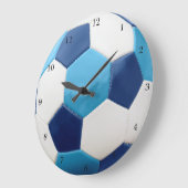 Fußball-Ball-Blues Große Wanduhr (Winkel)