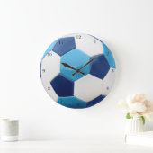 Fußball-Ball-Blues Große Wanduhr (Zuhause)