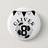 Fußball Ball Bunting Flags Kindergeburtstag Button (Vorderseite)