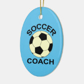 Fußball-Ball-Coach Keramik Ornament (Links)