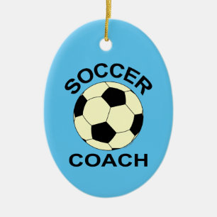 Fußball-Ball-Coach Keramik Ornament
