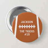 Fußball-Ball Cooles Team und Anzahl Button (Vorne & Hinten)