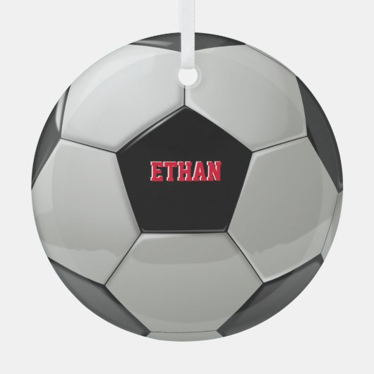 Fußball Ball Custom Tree Ornament (Vorderseite)