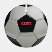 Fußball Ball Custom Tree Ornament (Rückseite)