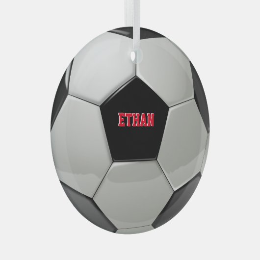 Fußball Ball Custom Tree Ornament (Vorderseite Rechts)