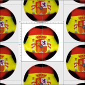 Fußball-Ball der spanischen Flagge Stoff (Kachel)