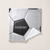 Fußball Ball Design Badetuch Set (Waschlappen)