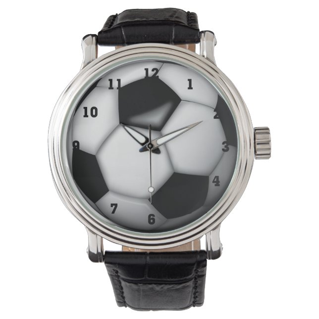 Fußball-Ball-Designuhren Armbanduhr (Vorderseite)