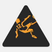 Fussball Ball Dreieckiger Aufkleber (Vorderseite)