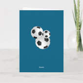 Fußball Ball Fahnen Foto Geburtstag Karte (Rückseite)