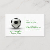 Fußball Ball Game Plan Coach Visitenkarte (Rückseite)