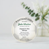 Fußball-Ball Geburtstagsparty Einladung (Stehend Vorderseite)