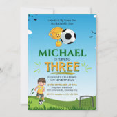 Fußball-Ball Geburtstagsparty Einladung (Vorderseite)