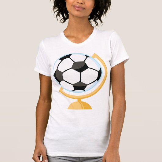 Fußball-Ball Globe-T - Shirt (Vorderseite)