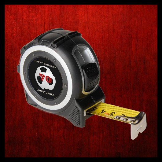 Fußball-Ball glücklich zum Geburtstag, jeder Name Maßband