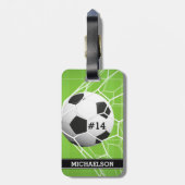 Fußball Ball GOAL Gepäckanhänger (Rückseite vertikal)
