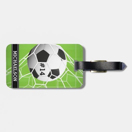Fußball Ball GOAL Gepäckanhänger (Rückseite horizontal)