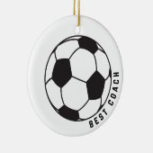 Fußball-Ball-Grafikcoach-Geschenk Keramik Ornament (Rechts)