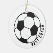 Fußball-Ball-Grafikcoach-Geschenk Keramik Ornament (Links)