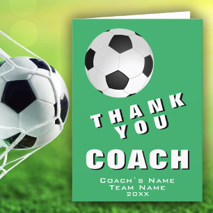 Fußball Ball Green Danke Coach Card