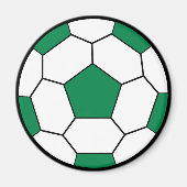 Fußball Ball Green Magnet (Vorne)