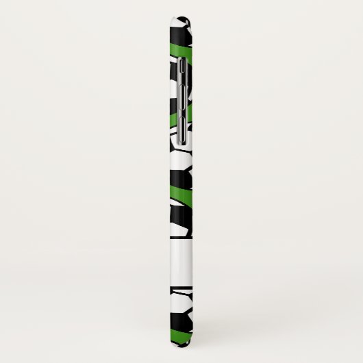 Fußball-Ball-Grün personalisierter iPhone 6 Fall Case-Mate iPhone Hülle (Hinten/Links)