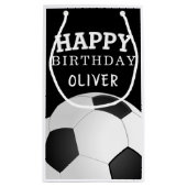 Fußball Ball Happy Geburtstag Kinder Name Kleine Geschenktüte (Rückseite)