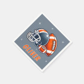 Fußball-Ball Helm Cartoon Geburtstagsparty Serviette (Ecke)