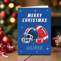 Fußball Ball Helmet Cartoon Frohe Weihnachten