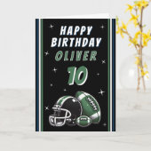 Fußball Ball Helmet Cartoon Glückwunsch zum Geburt Karte (Gelbe Blume)