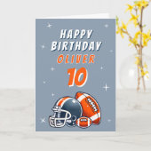 Fußball Ball Helmet Cartoon Glückwunsch zum Geburt Karte (Gelbe Blume)