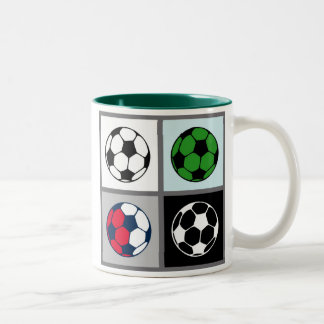 Fußball-Ball-Ikonen-Tasse Zweifarbige Tasse