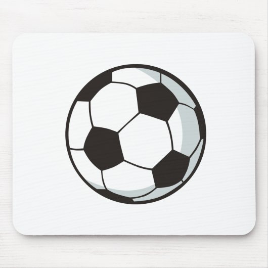 Fußball-Ball in der Cartoon-Art Mousepad (Vorne)