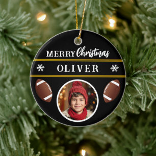 Fußball Ball Individuelle Name Frohe Weihnachten F Keramik Ornament