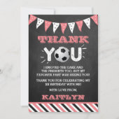 Fußball-Ball jeden Geburtstag Dankeskarte (Vorderseite)