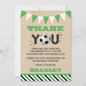 Fußball-Ball jeden Geburtstag Dankeskarte (Vorderseite)