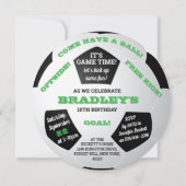 Fußball-Ball jeden Geburtstag Einladung (Vorderseite)