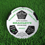 Fußball-Ball jeden Geburtstag Einladung<br><div class="desc">Feiern Sie stilvoll mit den trendigen Einladungen zum Geburtstag. Das Design lässt sich leicht mit Ihrer speziellen Veranstaltungssprache personalisieren und Ihre Gäste werden begeistert sein,  wenn sie diese fantastischen Einladungen erhalten.</div>