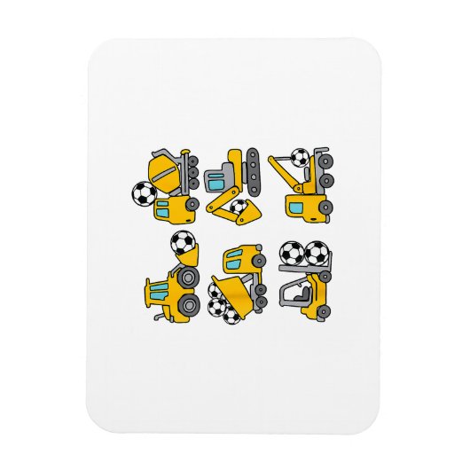 Fußball-Ball Kids Fußball Bauskubinen Magnet (Vertikal)