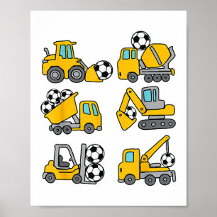 Fußball-Ball Kids Fußball Bauskubinen Poster