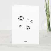 Fußball Ball Kinder Junge glücklich Geburtstag Karte (Rückseite)