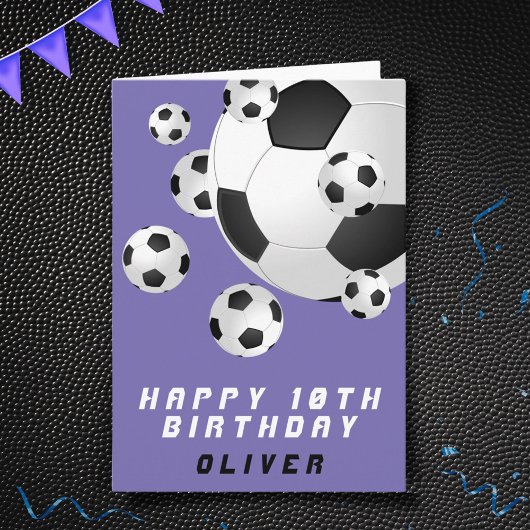 Fußball Ball Kinder Junge glücklich Geburtstag Karte