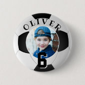 Fußball Ball Kindergeburtstag Age Foto Button (Vorderseite)