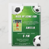 Fußball-Ball-Kindergeburtstag Einladung (Vorderseite)