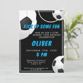 Fußball-Ball Kindergeburtstag Einladung (Stehend Vorderseite)