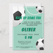 Fußball-Ball Kindergeburtstag Einladung (Vorderseite)