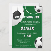 Fußball-Ball Kindergeburtstag Einladung (Vorderseite)