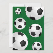 Fußball-Ball Kindergeburtstag Einladung (Rückseite)