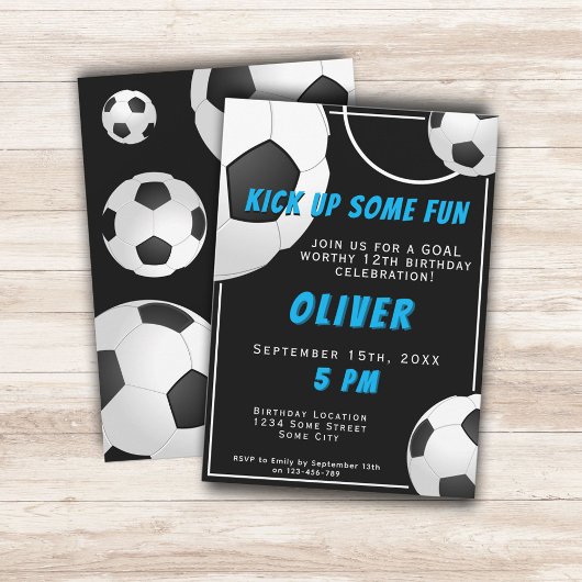 Fußball-Ball Kindergeburtstag Einladung