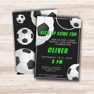 Fußball-Ball Kindergeburtstag Einladung